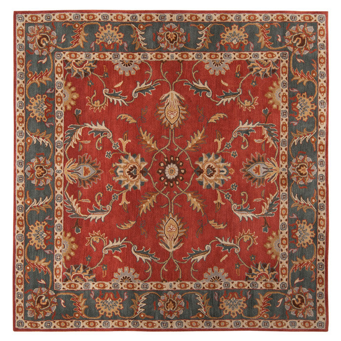 Waterston HandTufted Wool Burnt Orange/Dark Brown Area Rug & Reviews